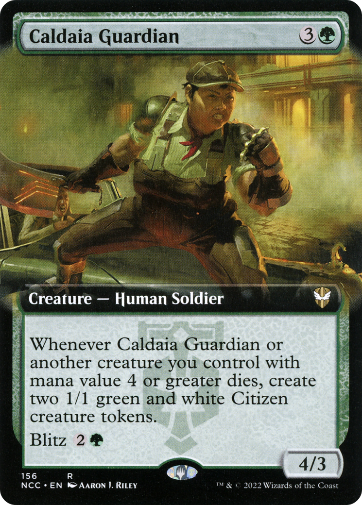 Caldaia Guardian (Extended Art) [Streets of New Capenna Commander]