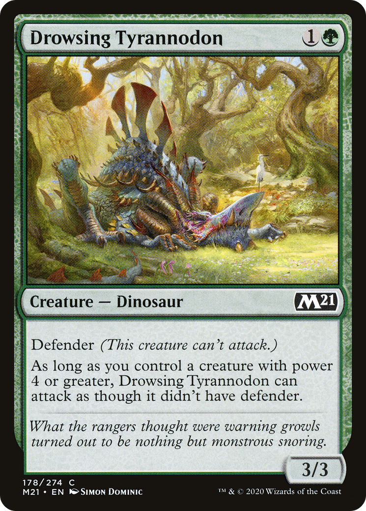 Drowsing Tyrannodon (178) Foil - Core Set 2021