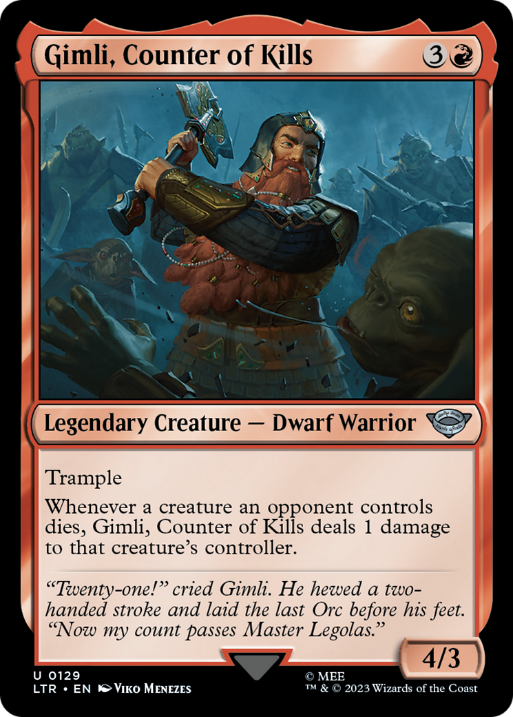 Gimli, Counter of Kills (129) Foil - The Lord of the Rings: Tales of Middle-earth