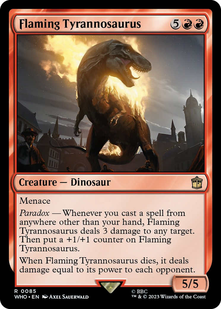 Flaming Tyrannosaurus [Doctor Who] | Silver Goblin