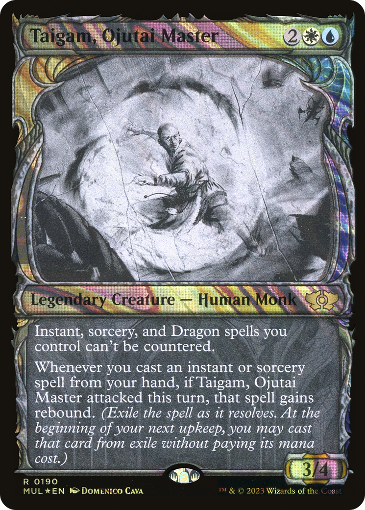 Taigam, Ojutai Master (Halo Foil) (Showcase) (190) Foil - Multiverse Legends