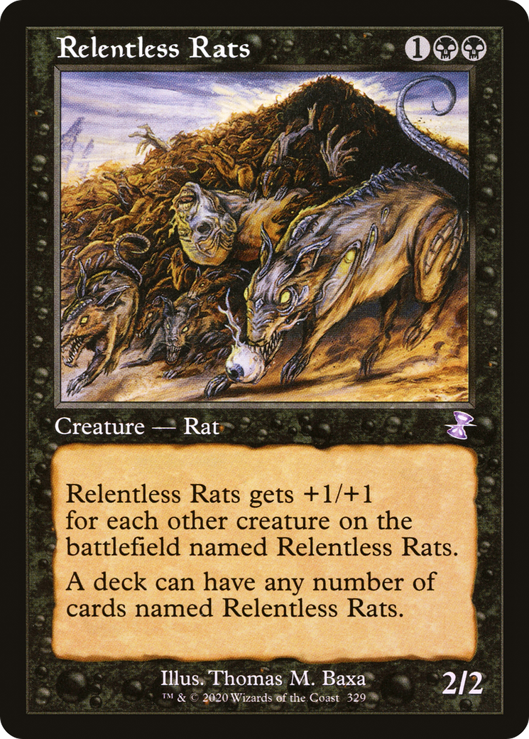 Relentless Rats (Retro) (329) Foil - Time Spiral Remastered