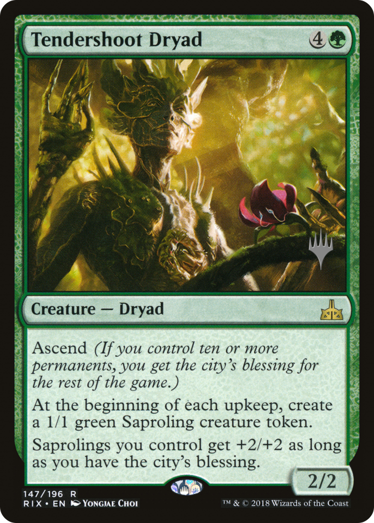 Tendershoot Dryad (147) Foil - Rivals of Ixalan Promos