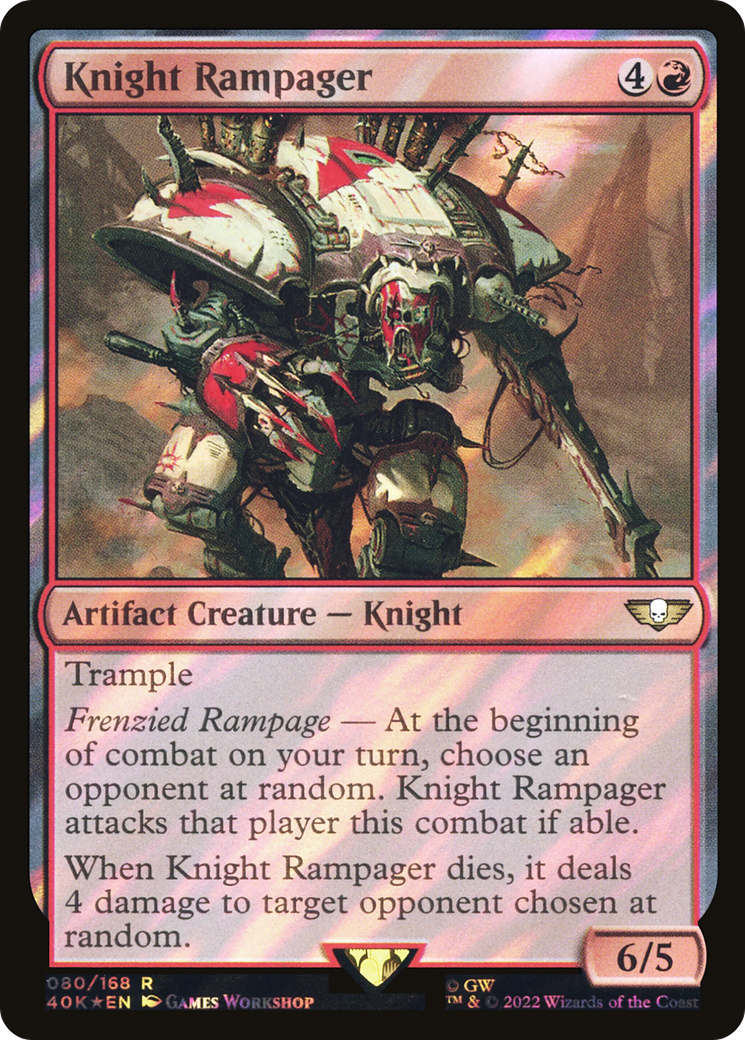 Knight Rampager (080) Surge Foil - Warhammer 40,000 Commander