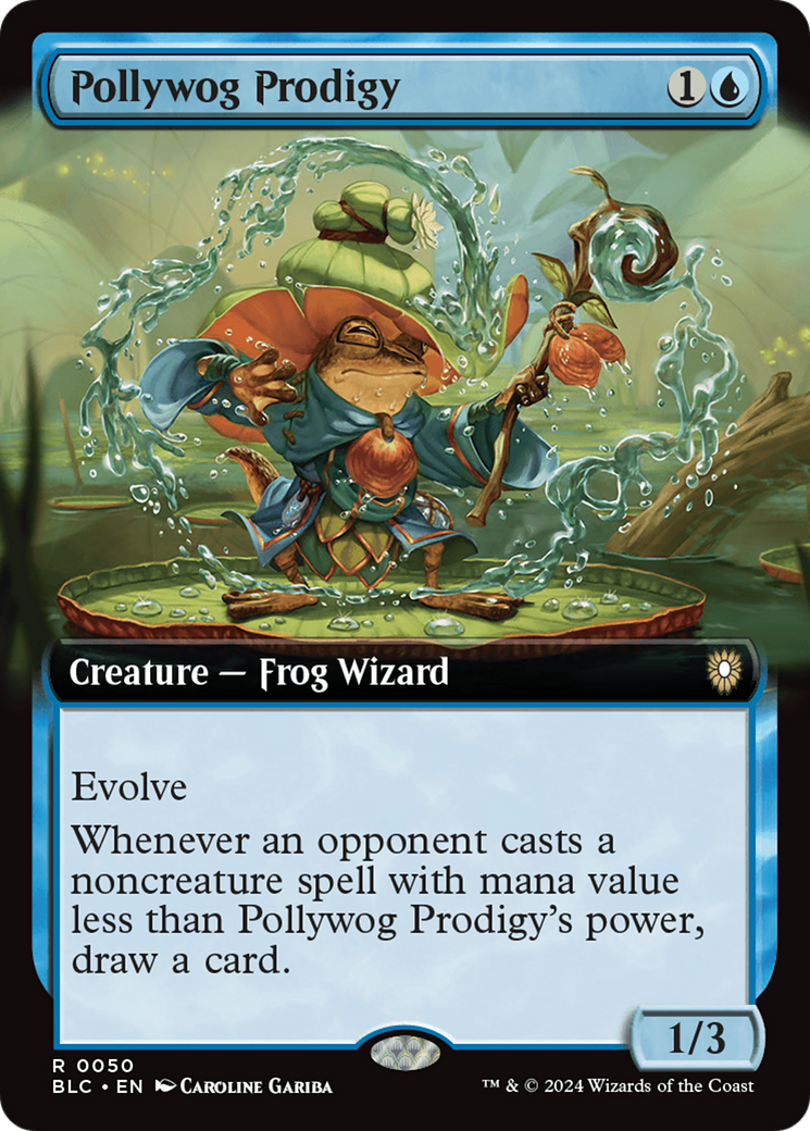 Pollywog Prodigy (Extended Art) [Bloomburrow Commander] Foil