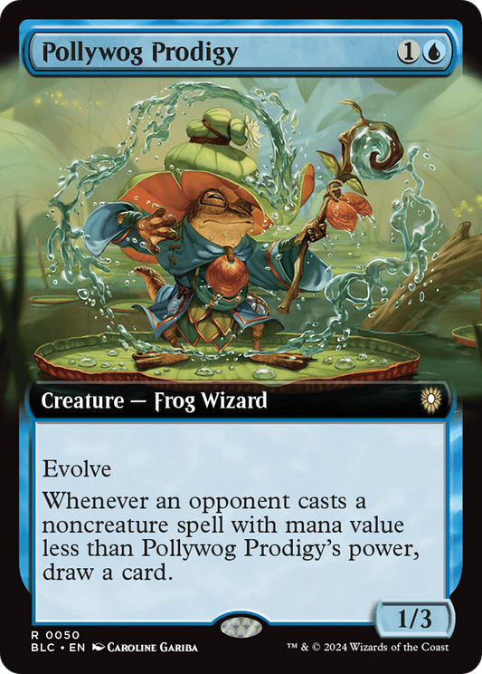 Pollywog Prodigy (Extended Art) [Bloomburrow Commander] Foil