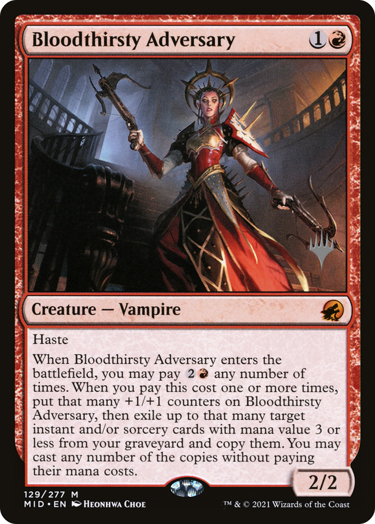 Bloodthirsty Adversary (129p) - Innistrad: Midnight Hunt Promos