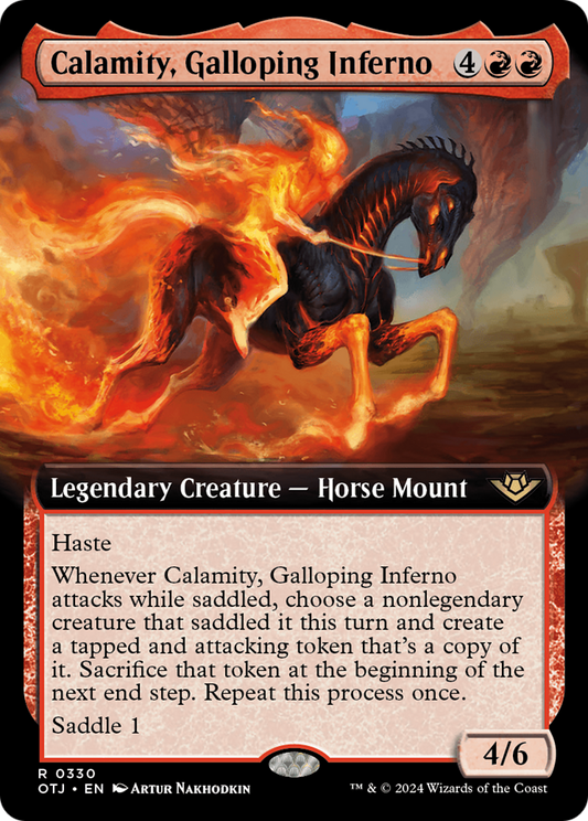 Calamity, Galloping Inferno (Extended Art) [Outlaws of Thunder Junction] Foil