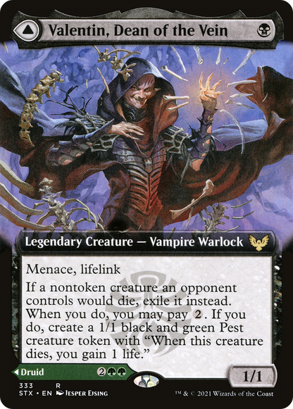 Valentin, Dean of the Vein (Extended Art) (333) Foil - Strixhaven: School of Mages