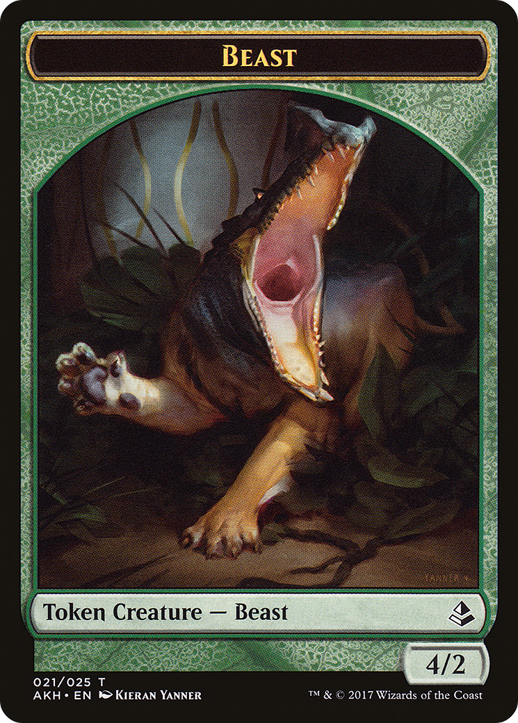 Beast (021) Foil - Amonkhet Tokens