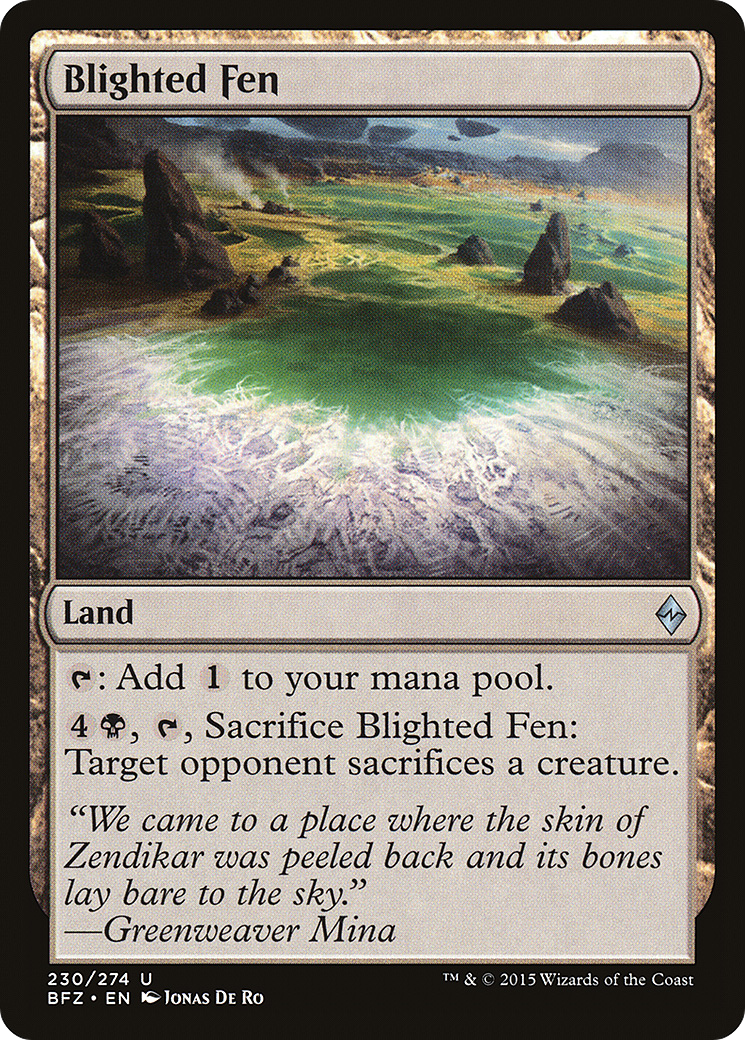 Blighted Fen (230) Foil - Battle for Zendikar