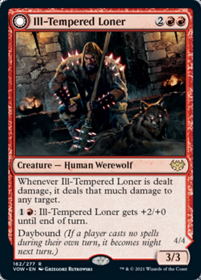 Ill-Tempered Loner // Howlpack Avenger (162) Foil - Innistrad: Crimson Vow