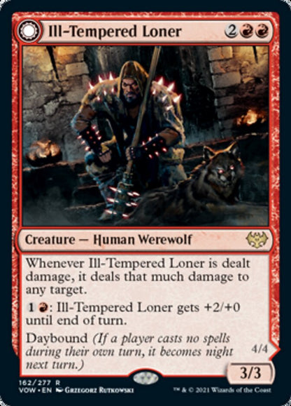 Ill-Tempered Loner // Howlpack Avenger (162) Foil - Innistrad: Crimson Vow