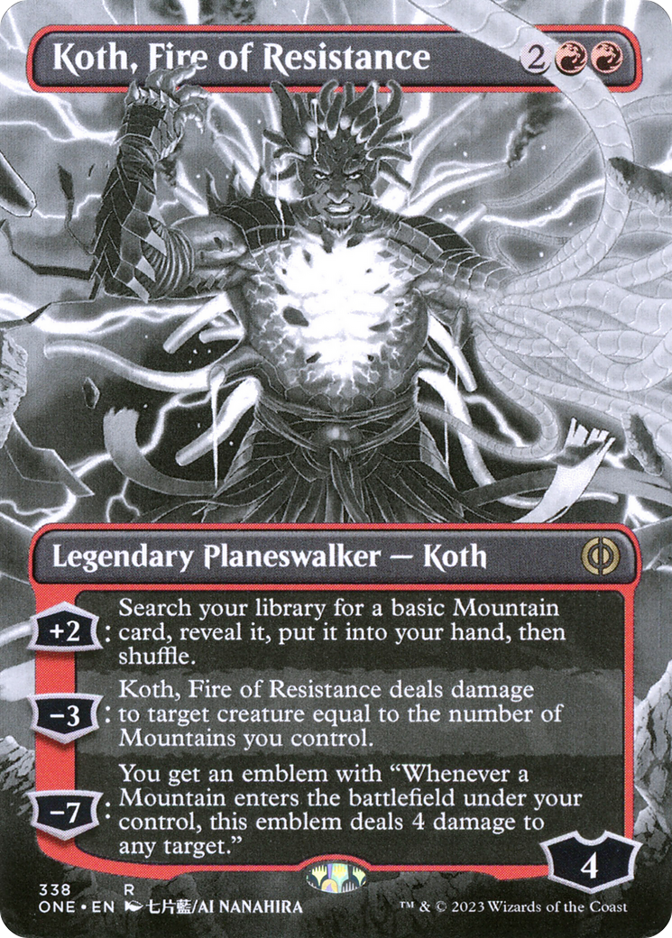 Koth, Fire of Resistance (Showcase) (338) - Phyrexia: All Will Be One
