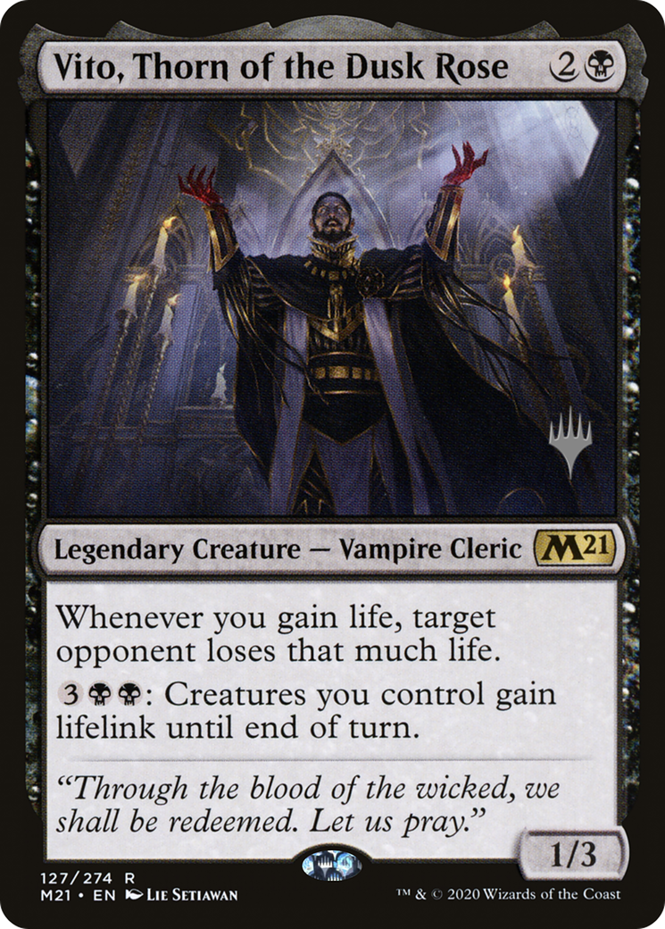 Vito, Thorn of the Dusk Rose (127) Foil - Core Set 2021 Promos