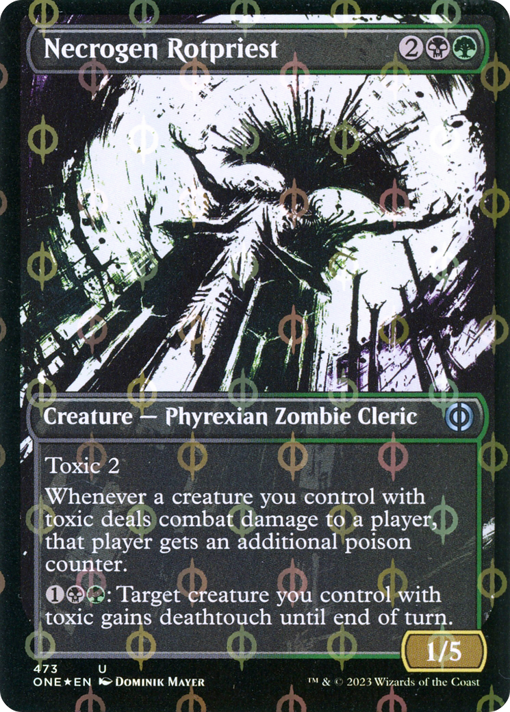 Necrogen Rotpriest (Showcase) (Step-and-Compleat Foil) (Showcase) (473) Foil - Phyrexia: All Will Be One
