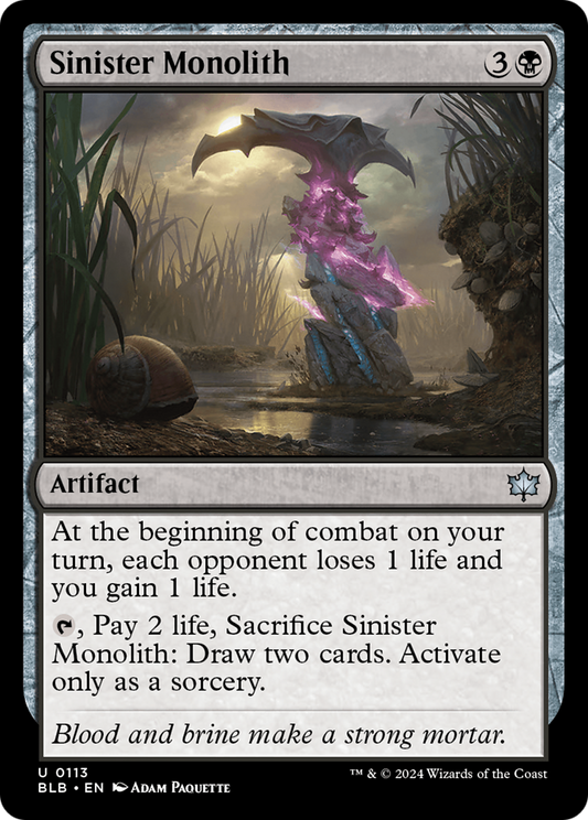 Sinister Monolith [Bloomburrow] Foil