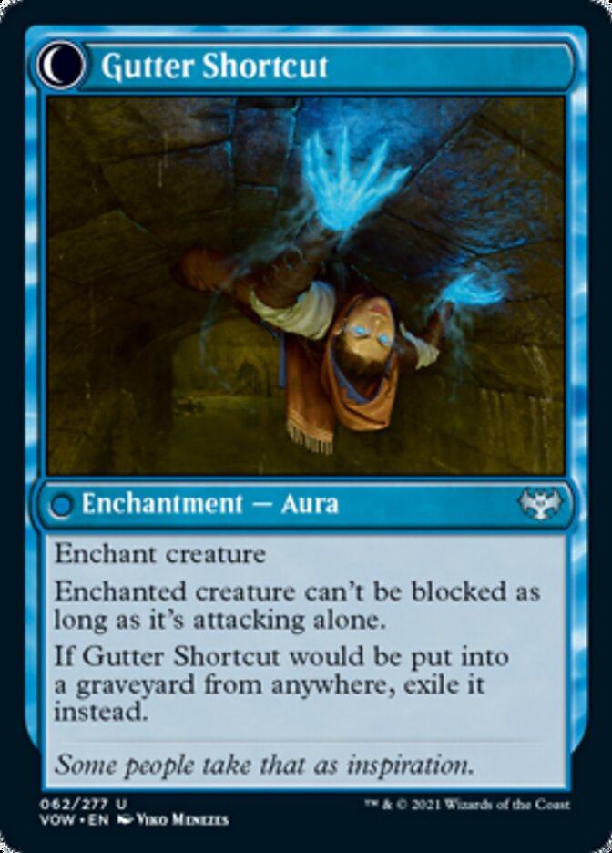 Gutter Skulker // Gutter Shortcut (062) Foil - Innistrad: Crimson Vow