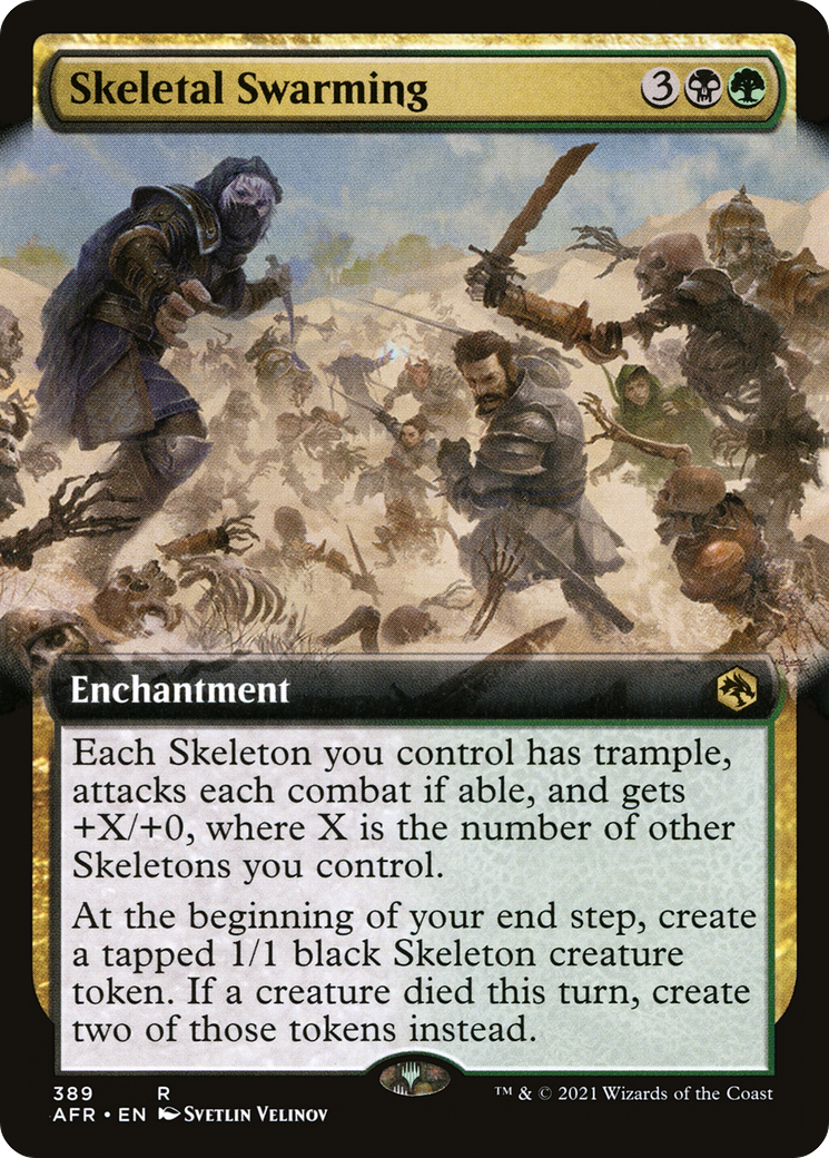 Skeletal Swarming (Extended Art) (389) Foil - Adventures in the Forgotten Realms