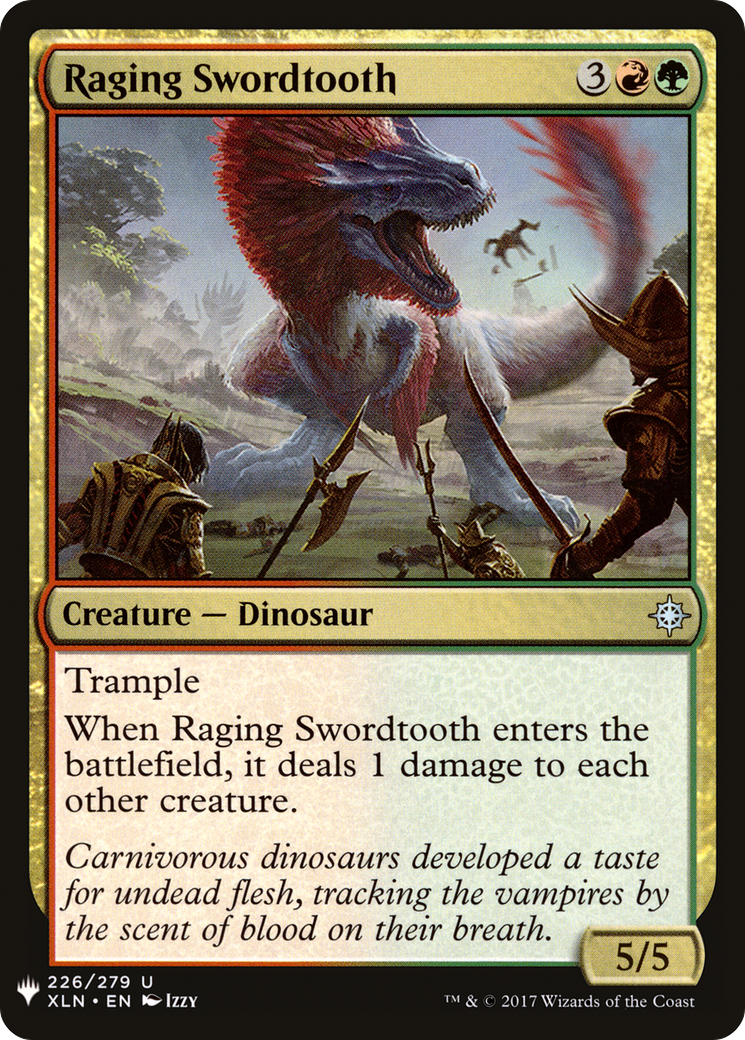 Raging Swordtooth [Mystery Booster] | Silver Goblin