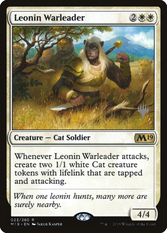 Leonin Warleader (Promo Pack) [Core Set 2019 Promos] | Silver Goblin