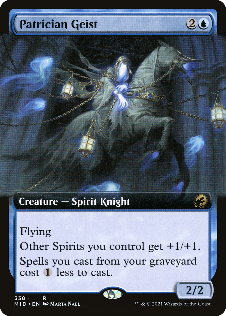 Patrician Geist (Extended Art) (338) Foil - Innistrad: Midnight Hunt