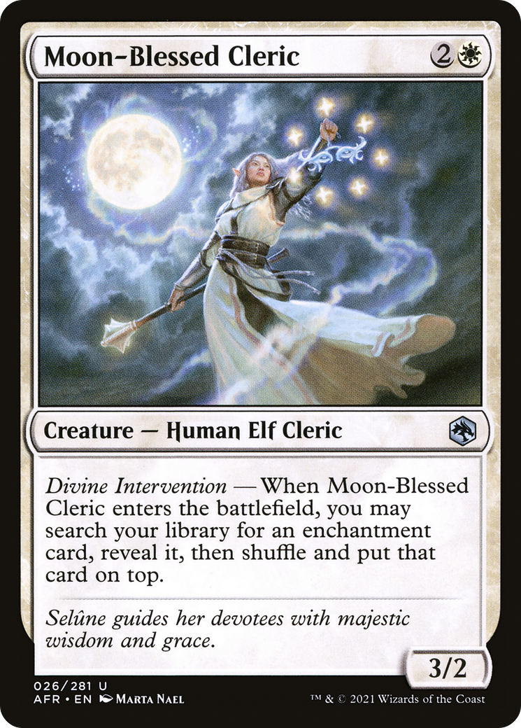 Moon-Blessed Cleric (026) Foil - Adventures in the Forgotten Realms