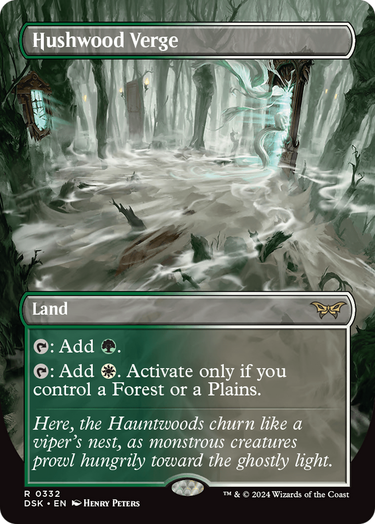 Hushwood Verge (Borderless) [Duskmourn: House of Horror] Foil