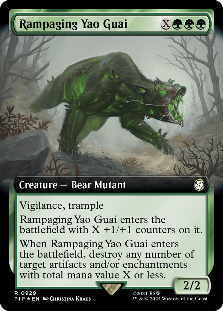 Rampaging Yao Guai (Extended Art) (Surge Foil) [Fallout] | Silver Goblin