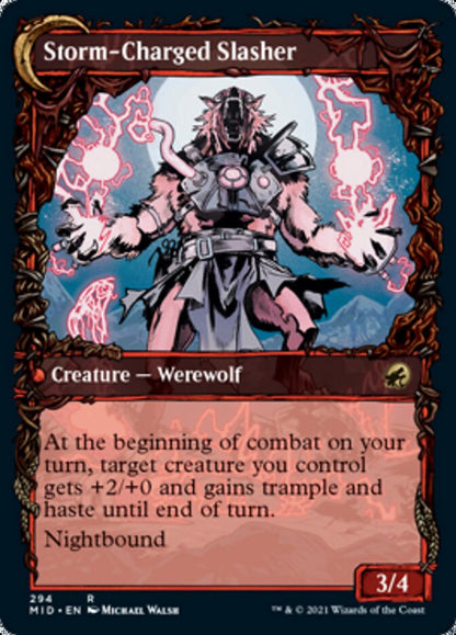 Reckless Stormseeker // Storm-Charged Slasher (Showcase) (294) - Innistrad: Midnight Hunt