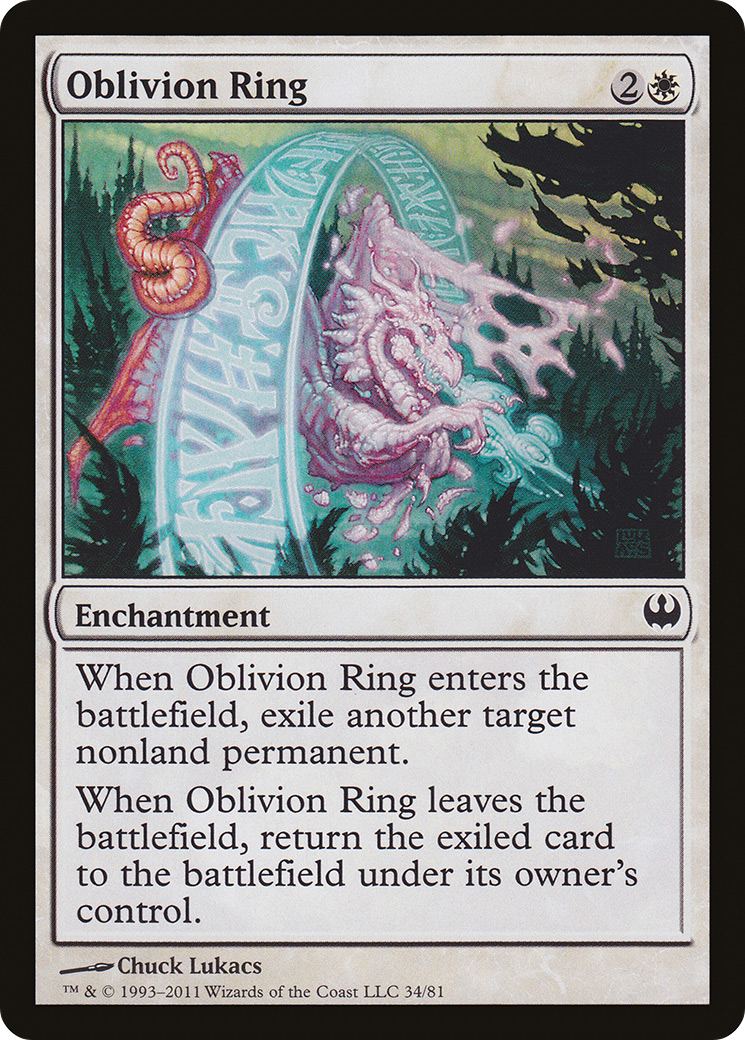 Oblivion Ring [Duel Decks: Knights vs. Dragons] | Silver Goblin