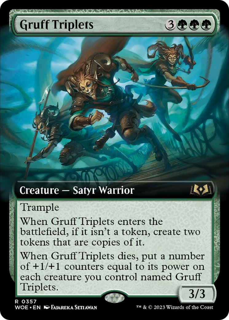 Gruff Triplets (Extended Art) [Wilds of Eldraine] | Silver Goblin