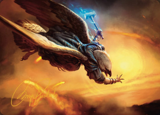 Battlewing Mystic Art Card (Gold-Stamped Signature) [Dominaria United Art Series]