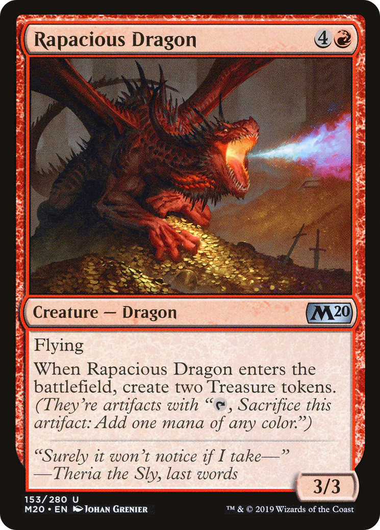 Rapacious Dragon (153) Foil - Core Set 2020