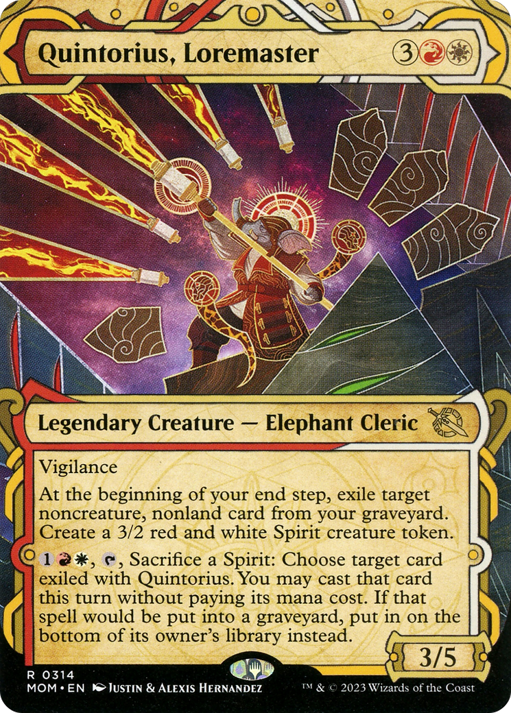 Quintorius, Loremaster (Showcase Planar Booster Fun) [March of the Machine] Foil
