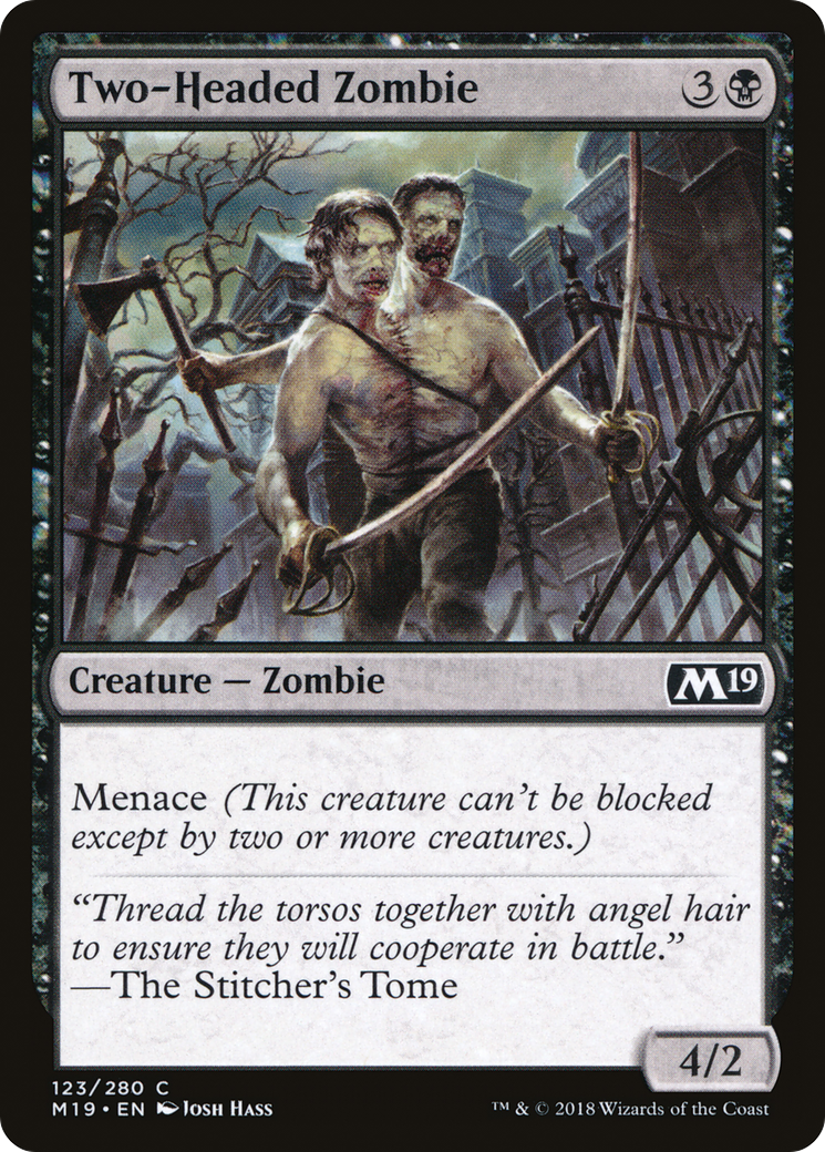 Two-Headed Zombie (123) - Core Set 2019