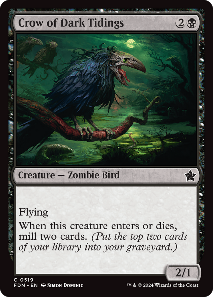 Crow of Dark Tidings [Foundations] | Silver Goblin