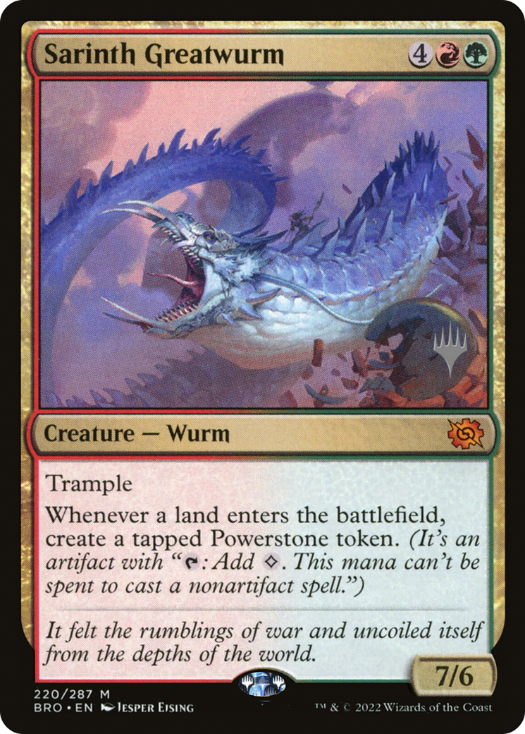 Sarinth Greatwurm (220) Foil - The Brothers' War Promos