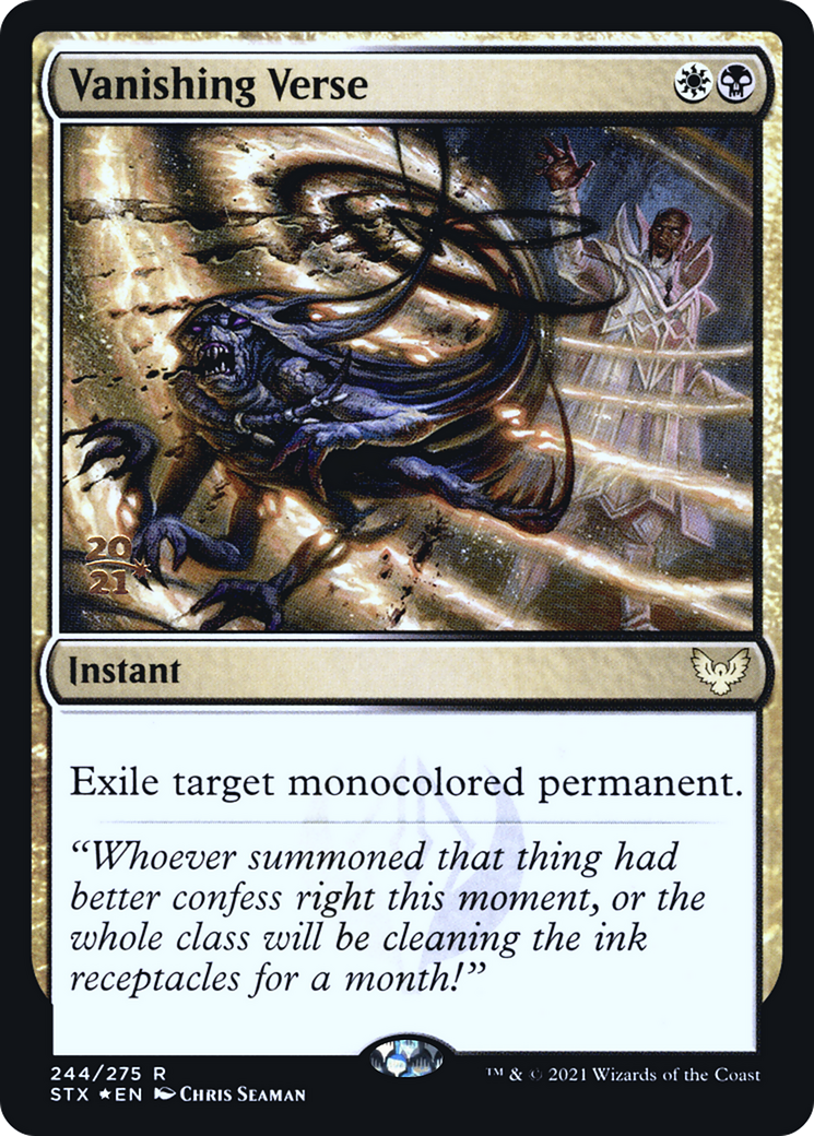 Vanishing Verse (244) Foil - Strixhaven: School of Mages Promos