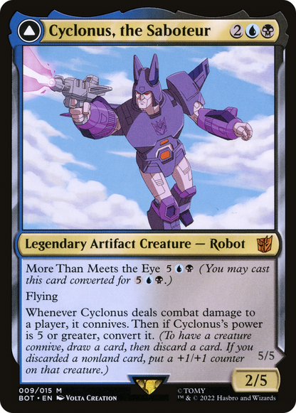 Cyclonus, the Saboteur // Cyclonus, Cybertronian Fighter (009) Foil - Transformers