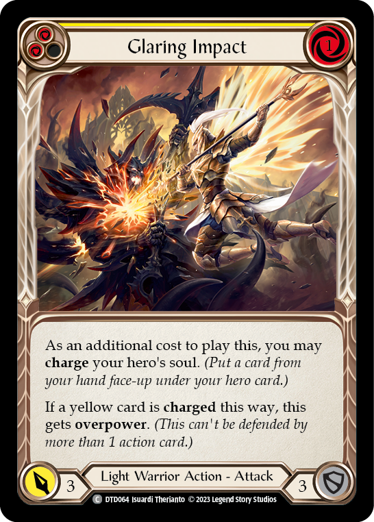 Glaring Impact (Yellow) [DTD064] (Dusk Till Dawn)  Rainbow Foil | Silver Goblin