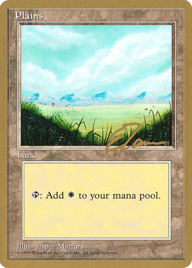 Plains (et366) (Eric Tam) [Pro Tour Collector Set] | Silver Goblin