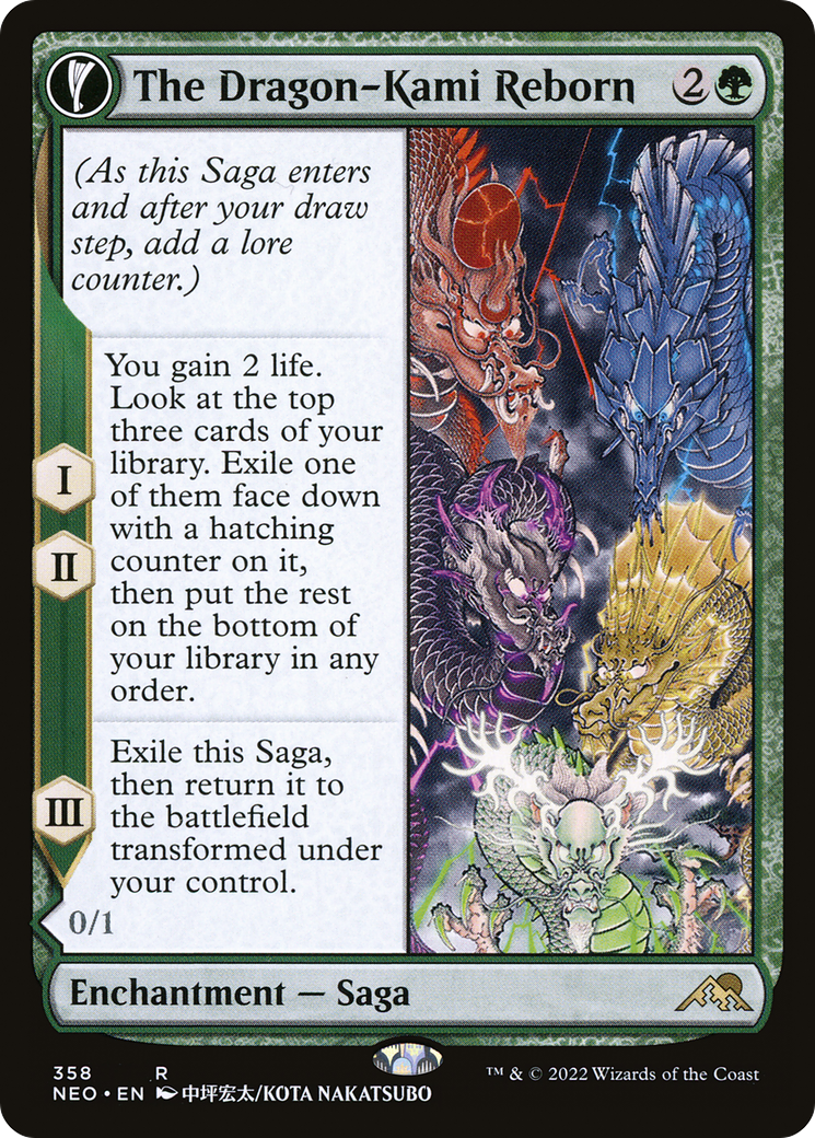 The Dragon-Kami Reborn (Showcase) (358) Foil - Kamigawa: Neon Dynasty