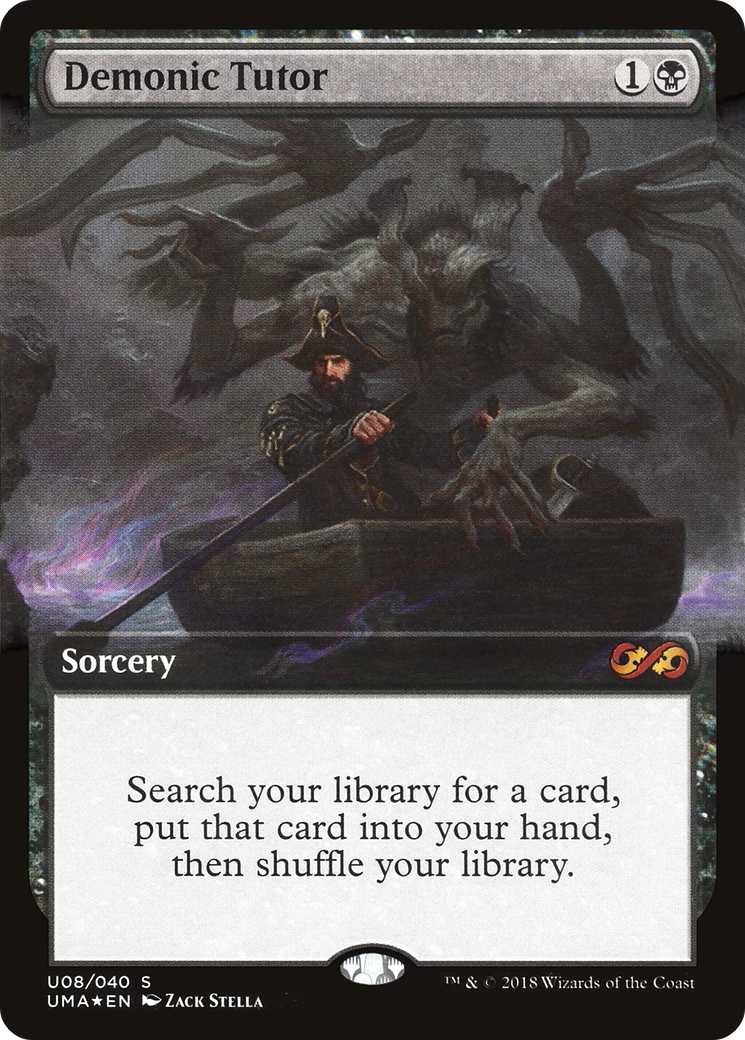 Demonic Tutor (Extended Art) (U08) Foil - Ultimate Box Topper