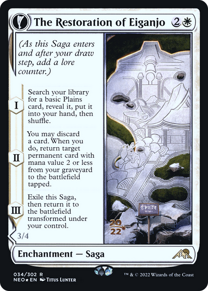 The Restoration of Eiganjo (034) Foil - Kamigawa: Neon Dynasty Promos