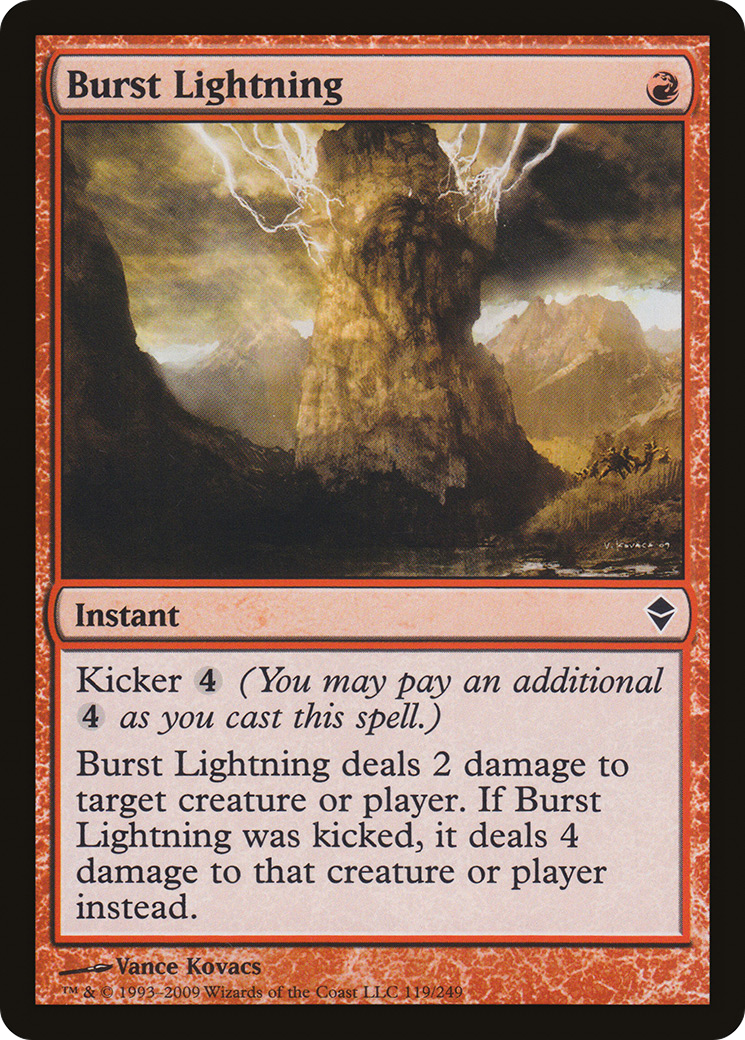 Burst Lightning [Zendikar] Foil