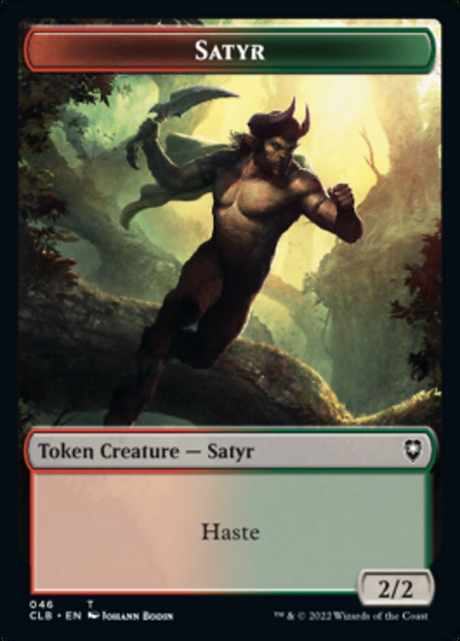 Satyr // Beast Double-Sided Token [Commander Legends: Battle for Baldur's Gate Tokens] | Silver Goblin