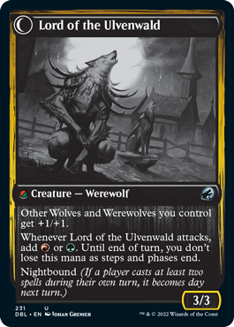 Kessig Naturalist // Lord of the Ulvenwald (231) Foil - Innistrad: Double Feature