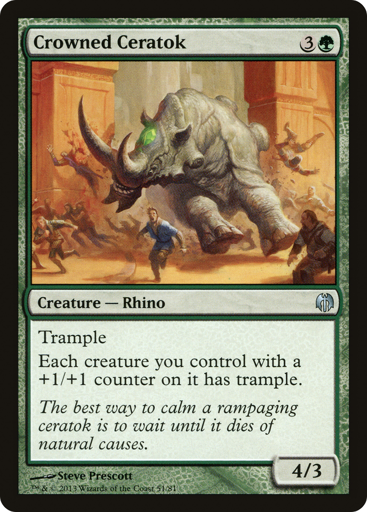 Crowned Ceratok [Duel Decks: Heroes vs. Monsters] | Silver Goblin