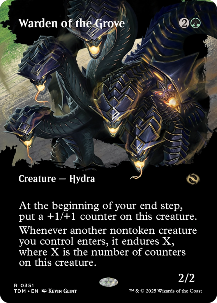 Warden of the Grove (Borderless) (351) Foil - Tarkir: Dragonstorm